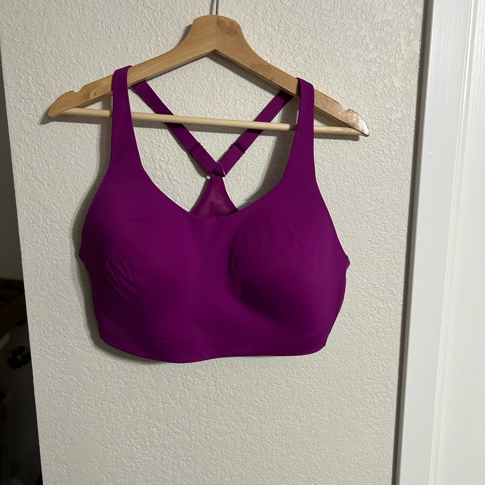 NEW ATHLETA LIGHTLY PADDED ADVANCE SPORTS HIGH IMPACT RACERBACK Magenta BRA 40D